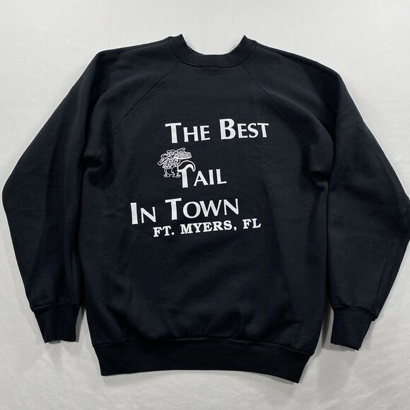 VTG Fruit of the Loom Sweatshirt Florida Gator Black Graphic Print Size Large - Picture 4 of 9